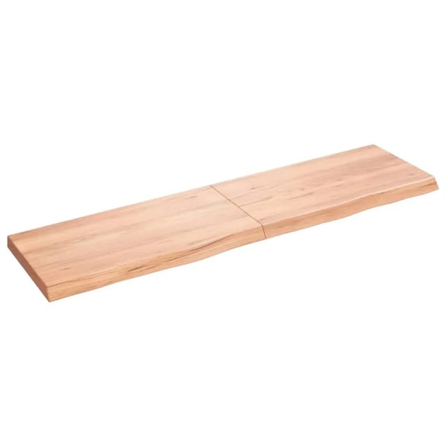 Waschtischplatte Hellbraun 120x30x(2-4) Cm Massivholz Behandelt Vidaxl