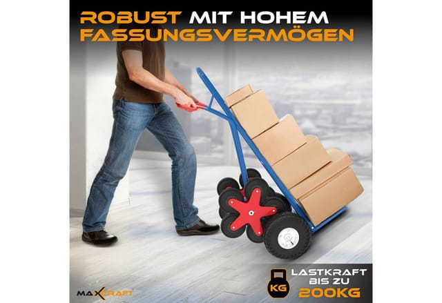MAXCRAFT Treppenkarre bis 200 kg - 12 Räder