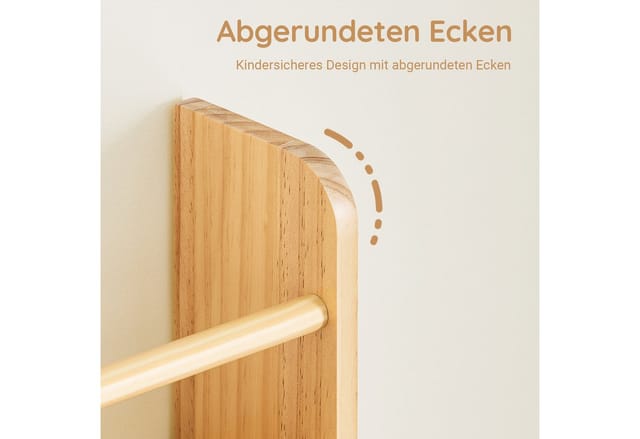 SoBuy Kinderregal mit 3 Fächern Holzfarbe 80x12x118cm Funktional