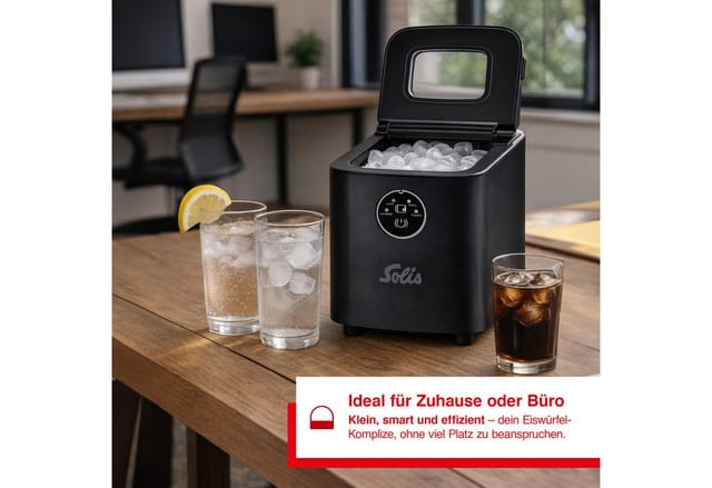 Solis Eiswürfelmaschine, 1L Volumen, 8 Eiswürfel in 10 Minuten