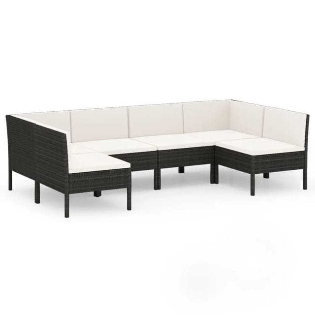 Prolenta Premium 6-tlg. Garten-lounge-set Mit Auflagen Poly
