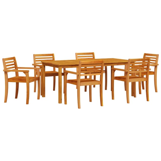 vidaXL 7-tlg Garten-Essgruppe Massivholz Akazie 3375673