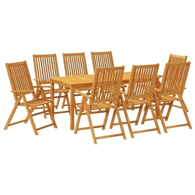 vidaXL 9-Tlg Garten-Essgruppe Massivholz Akazie 3295259