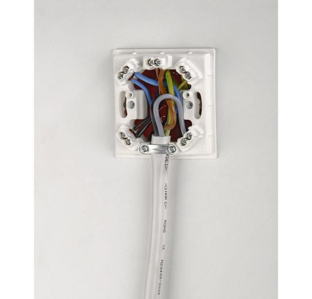 Xavax Anschlussstück Stromkabel 1,5 m H05VV-F Weiß, flexibel für Elektroherd, 5x2,5