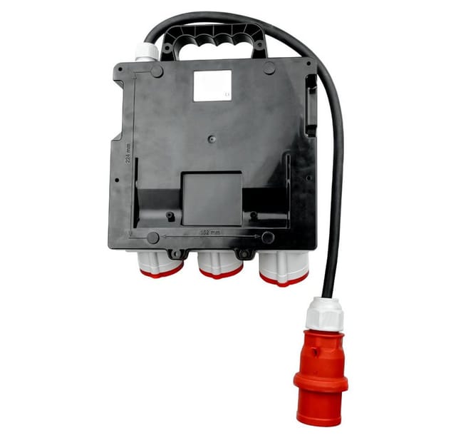 Doktorvolt Verteilerbox Stromverteiler Adapter CEE TR-S/FI 4x230V 3x400V 1x32A/2x16A, Zuleitung: H07RN (OnPD) 5x4 mm2