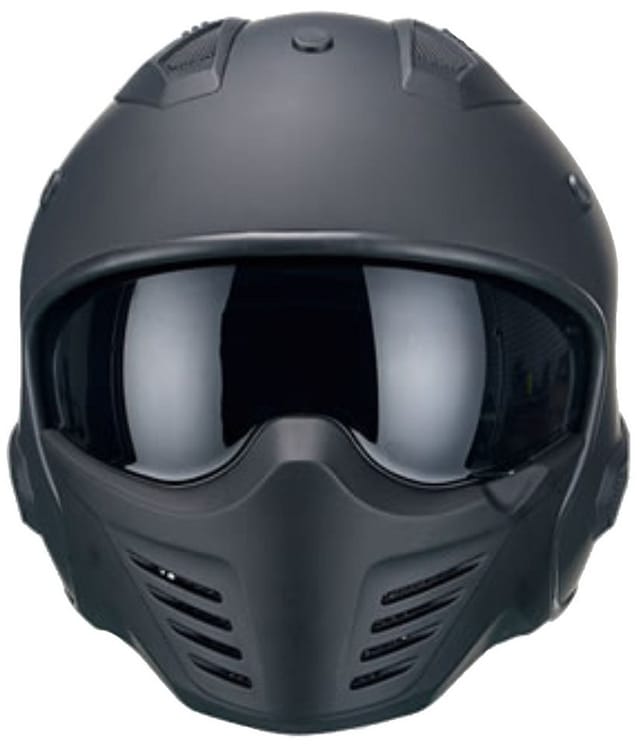 RALLOX Helmets Motorradhelm Motorradhelm Jethelm 726 schwarz matt