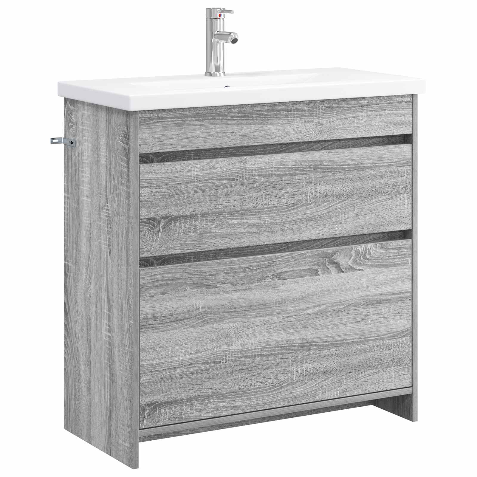 Badezimmermöbel-set Grau Sonoma 81 X 40 X 84,5 Cm Holzwerkstoff Vidaxl