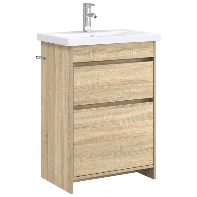 Badezimmermöbel-set Sonoma-eiche 61 X 40 X 84,5 Cm Vidaxl