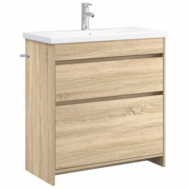 Badezimmermöbel-set Sonoma-eiche 81 X 40 X 84,5 Cm Vidaxl
