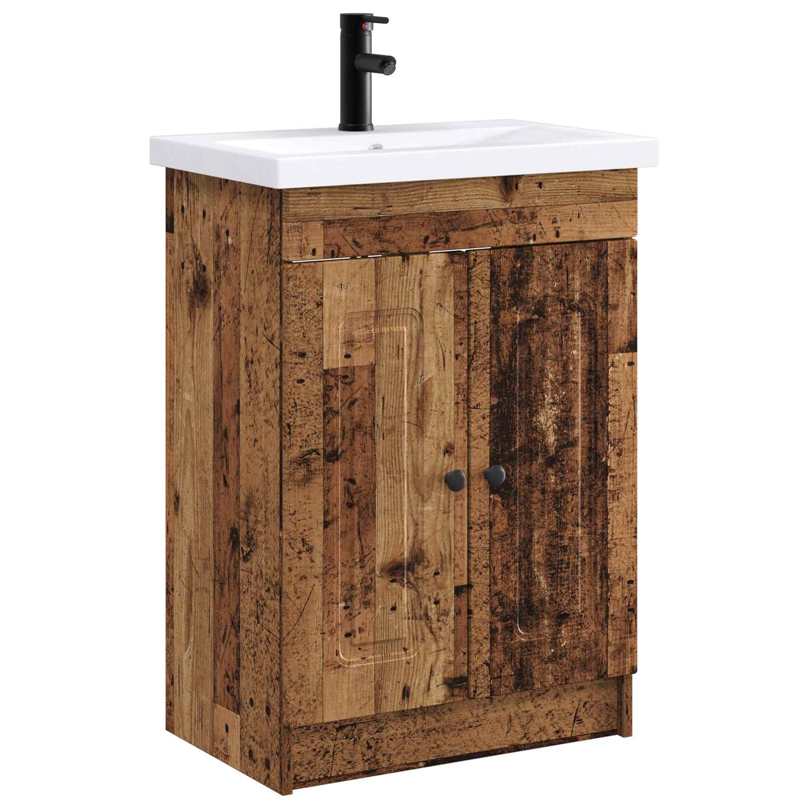 Badezimmermöbel-set Altholz 56 X 37,5 X 81 Cm Holzwerkstoff Vidaxl