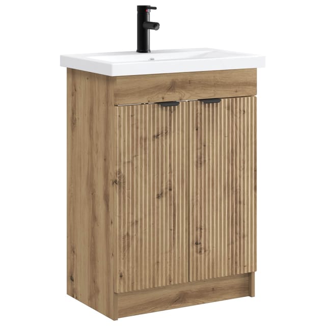 Badezimmermöbel-set Artisan-eiche 56 X 37,5 X 81 Cm Vidaxl