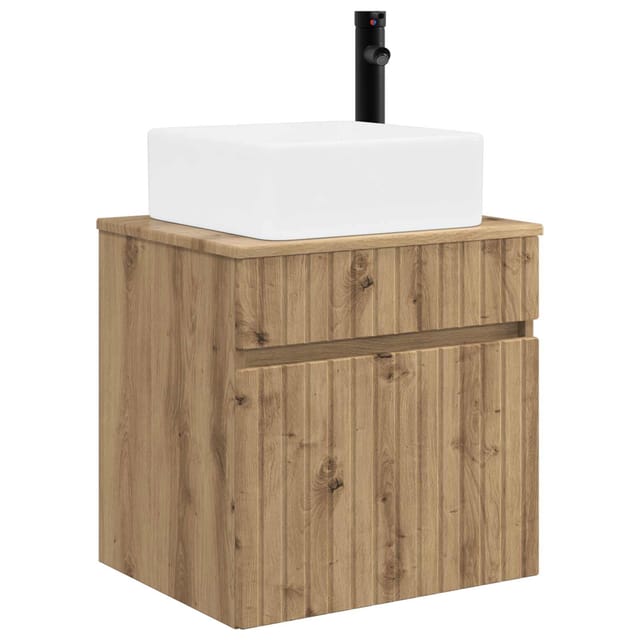 Vidaxl Wall-mounted Sink Vanity Artisan Oak 49 X 41 X 63 Cm