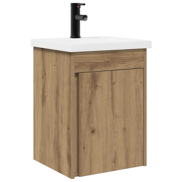 Vidaxl Bathroom Vanity Unit With Tap Artisan Oak 42 X 40 X 74.5 Cm