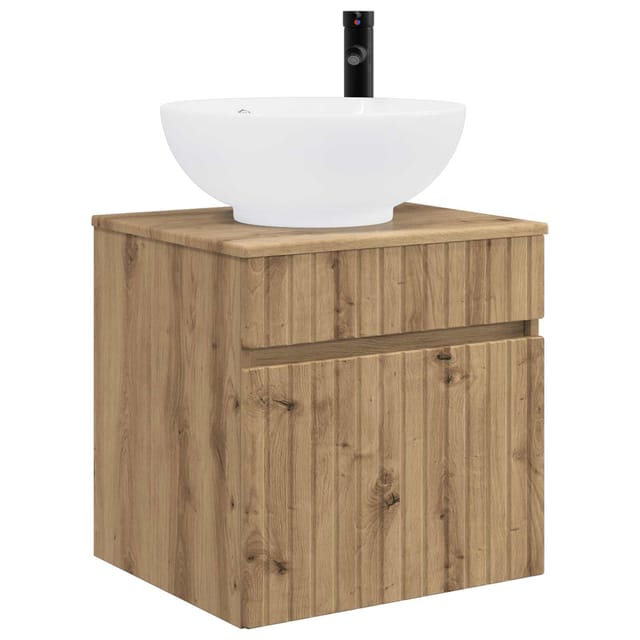 Vidaxl Wall-mounted Sink Vanity Artisan Oak 49 X 44.5 X 66.5 Cm