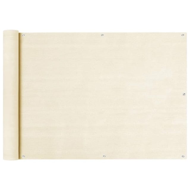 Vidaxl Balcony Screen Cream 75x400 Cm Hdpe