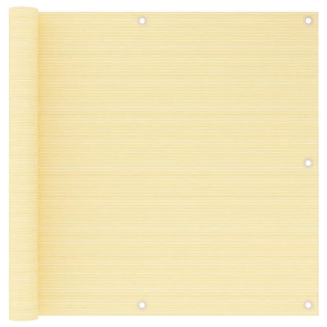 Balkon-sichtschutz Beige 90x500 Cm Hdpe Vidaxl