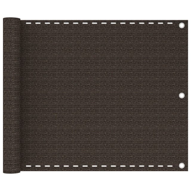 Balkon-sichtschutz Braun 75x300 Cm Hdpe Vidaxl