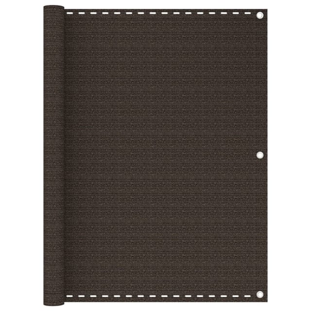 Prolenta Premium Balkon-sichtschutz Braun 120x500 Cm Hdpe
