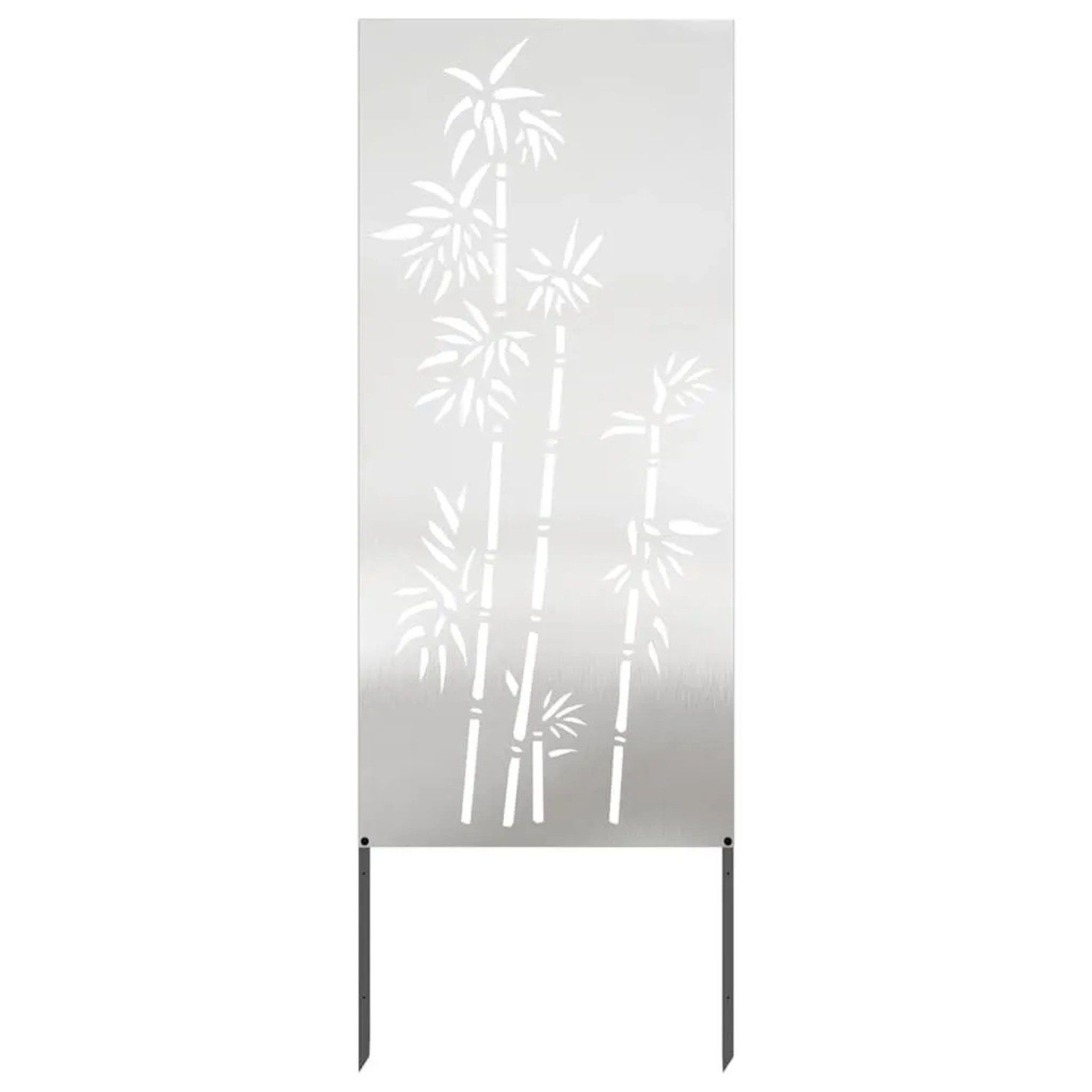 Garten Sichtschutz-leinwand Floral Silber 50 X 140 Cm Edelstahl Vidaxl