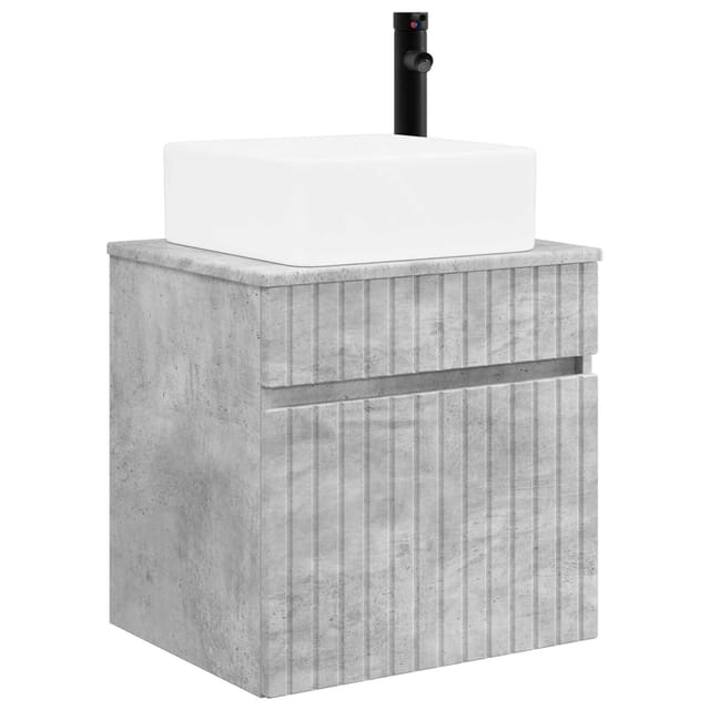 Vidaxl Wall-mounted Sink Vanity Concrete Grey 49 X 41 X 63 Cm