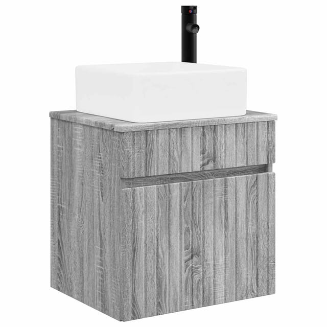 Vidaxl Wall-mounted Sink Vanity Grey Sonoma 49 X 41 X 63 Cm
