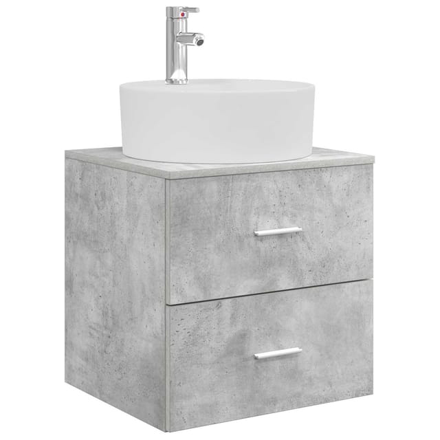 Vidaxl Wall-mounted Sink Vanity Concrete Grey 49.5 X 44.5 X 65 Cm