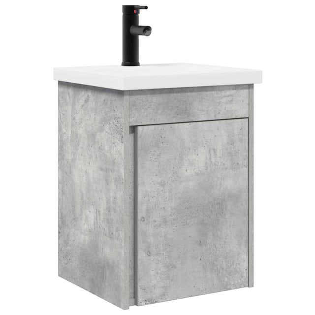 Vidaxl Bathroom Vanity Unit With Tap Concrete Grey 42 X 40 X 74.5 Cm