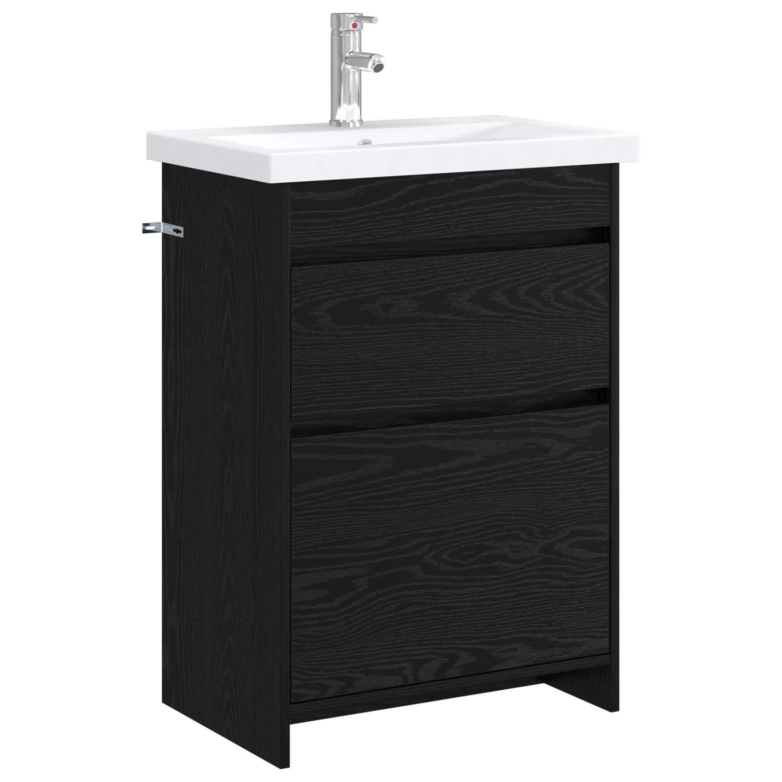 Badezimmermöbel-set Schwarze Eiche 61 X 40 X 84,5 Cm Vidaxl