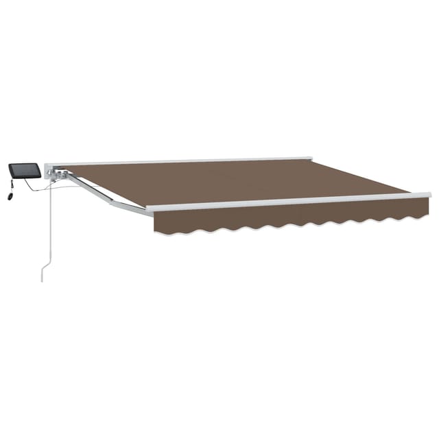 Manueller Markisenrahmen Mit Leds Taupe 5 X 3 M Vidaxl