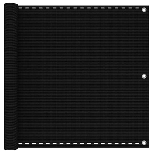 Balkon-sichtschutz Schwarz 90x300 Cm Hdpe Vidaxl