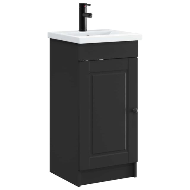 Vidaxl Bathroom Vanity With Sink Black 42 X 40 X 84.5 Cm