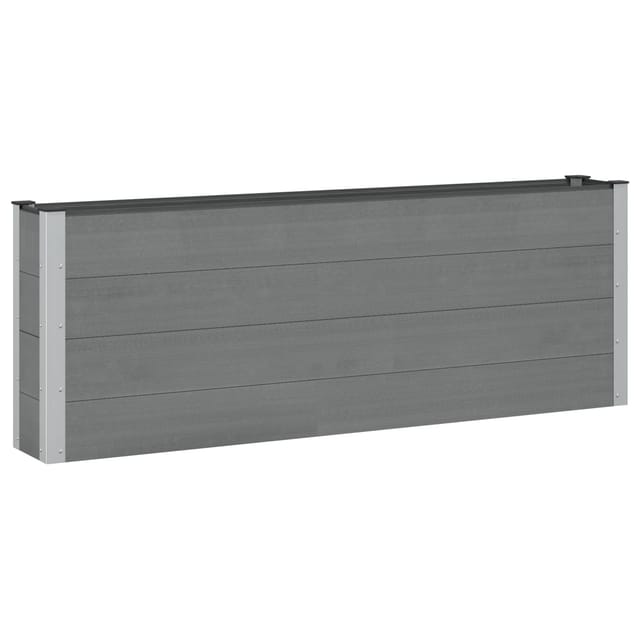 Vidaxl Garden Raised Bed Black 200 X 30 X 72 Cm Wpc And Aluminium