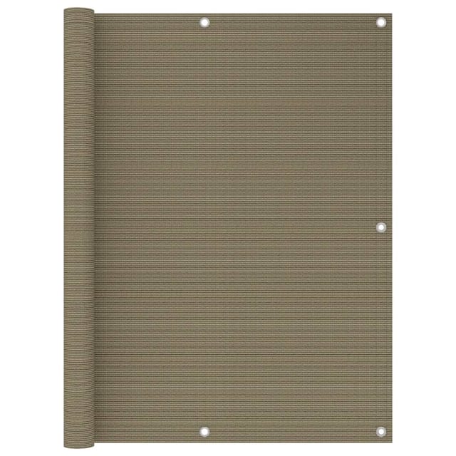 Balkon-sichtschutz Taupe 120x600 Cm Hdpe Vidaxl