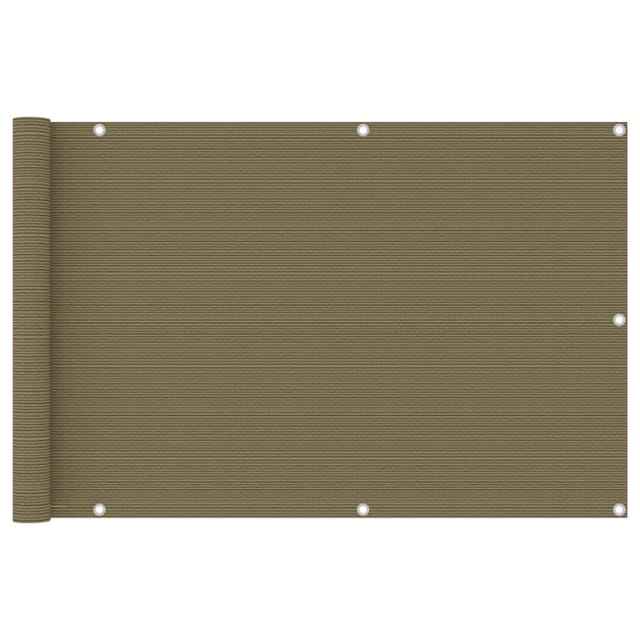 Balkon-sichtschutz Taupe 90x400 Cm Hdpe Vidaxl