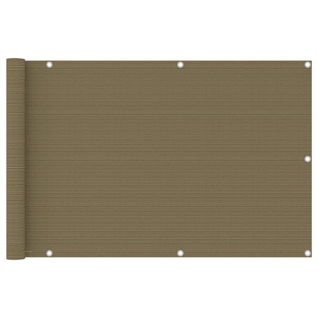 Balkon-sichtschutz Taupe 90x500 Cm Hdpe Vidaxl