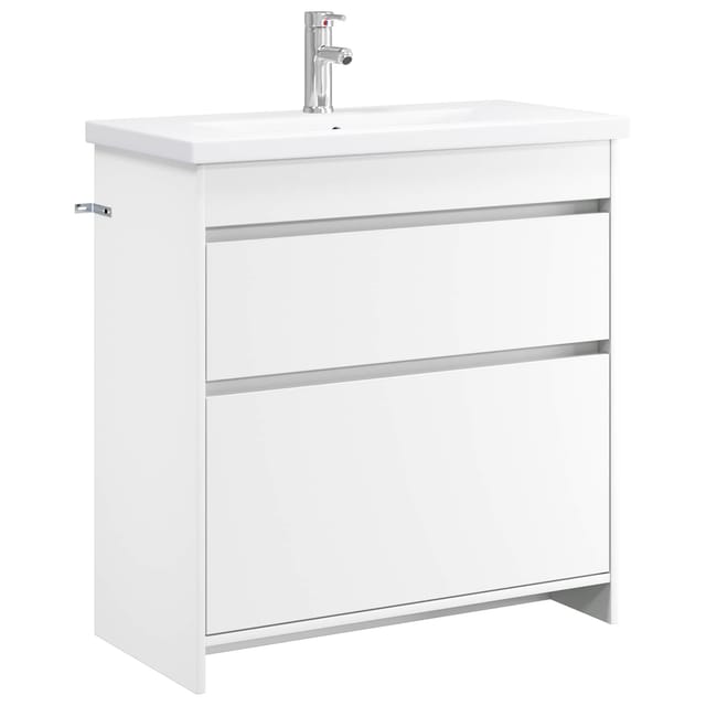 Badezimmermöbel-set Weiß 81 X 40 X 84,5 Cm Holzwerkstoff Vidaxl