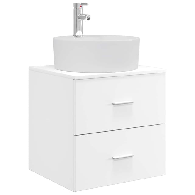 Vidaxl Wall-mounted Sink Vanity White 49.5 X 44.5 X 65 Cm