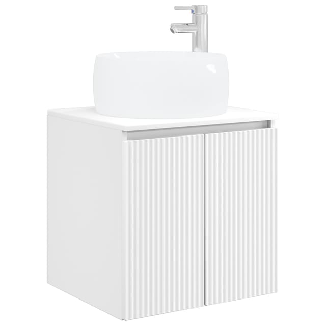 Vidaxl Wall-mounted Sink Vanity White 49.5 X 44.5 X 66 Cm
