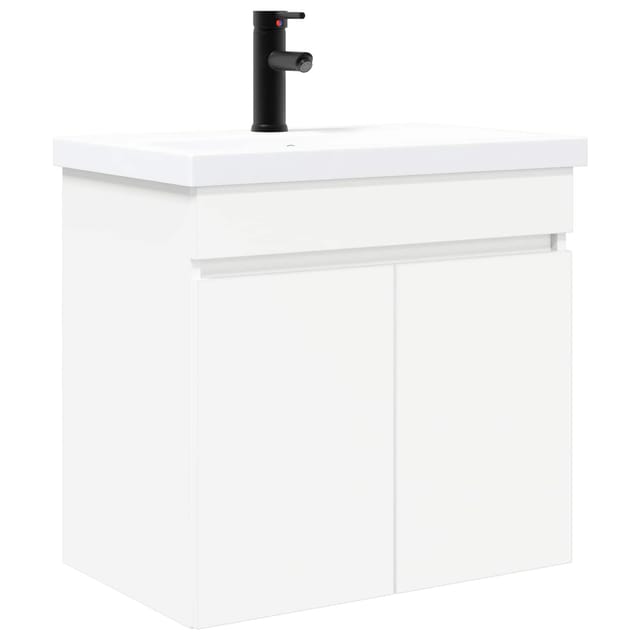 Vidaxl Bathroom Vanity Unit With Tap White 61 X 40 X 74.5 Cm