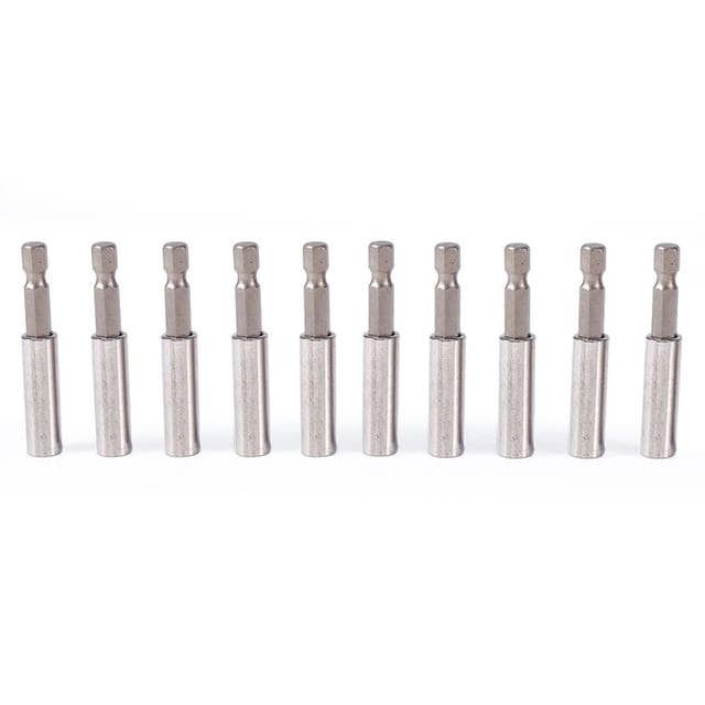 Set Mit 10 Magnetischen Verlängerungssteckschlüsseln – 1/4″ – Sechskant – Steckschlüssel – Adapter – Elektrische Bohrmaschinen