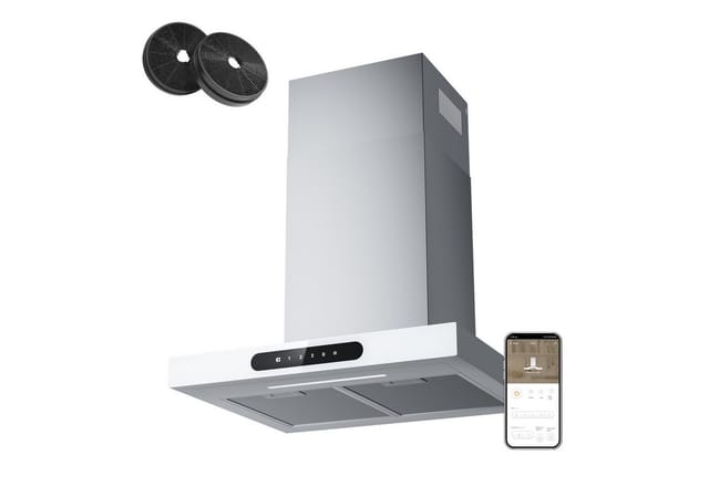 CIARRA Dunstabzugshaube A+++ 650 m³/h 60 cm WIFI-APP Touch Control VM6102W