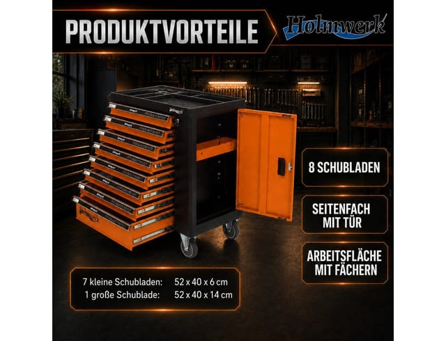 Holmwerk Werkstattwagen Profi Leer Orange