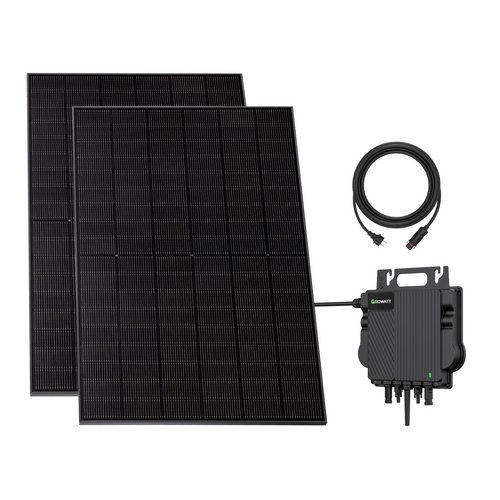 VALE Balkonkraftwerk 900 Wp – 2x 450 Wp Premium Solarmodul bifazial (Glas+Glas), Growatt NEO 800M-X, 5m Anschlusskabel Bild 3