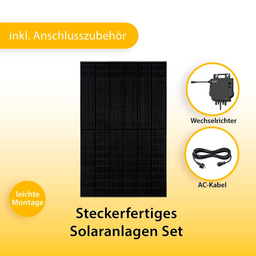 VALE Balkonkraftwerk 900 Wp – 2x 450 Wp Premium Solarmodul bifazial (Glas+Glas), Growatt NEO 800M-X, 5m Anschlusskabel Bild 4