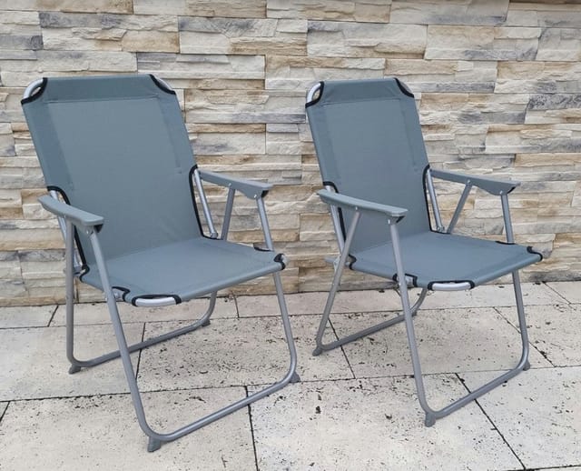 BruKa Campingstuhl 2er Set SUNNY SEAT faltbarer Klappstuhl, Faltstuhl Outdoor Stuhl