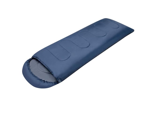 NILS CAMP Schlafsack Deckenschlafsack Blau/Grau Camping Outdoor Sommer L 190+30 cm