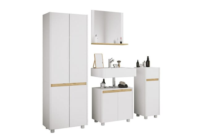 4-tlg. Badmöbel Set Komplett Cosila L