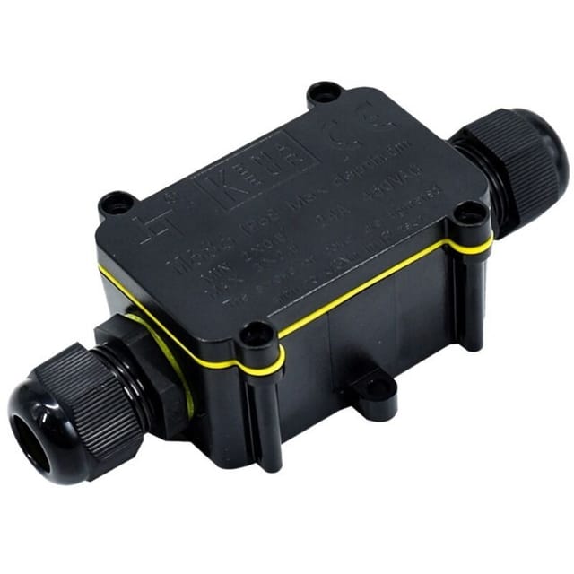 Ip68 Wasserdichte 2-wege-anschlussdosehochwertiger Kunststoffkabel Ø5-9 Mm Und Ø9-12 Mmeinfache Installation Im Freien