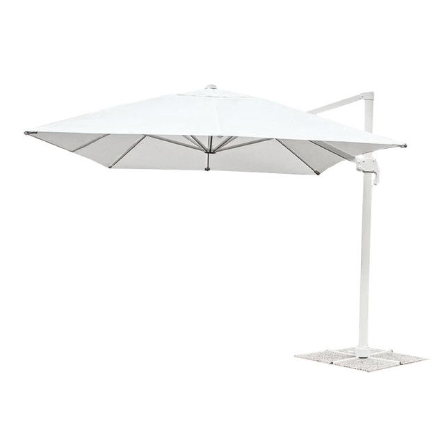 Rechteckiger Seitenarmschirm 4x3 Meter Weiß