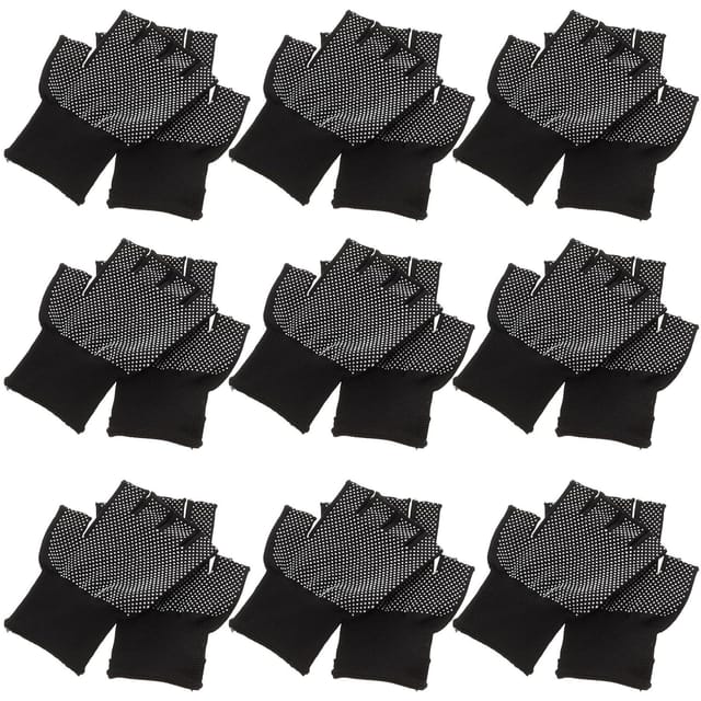Arbeitshandschuhe Halbfinger 15 Paar Nylon Rutschfest